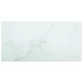 Dessus de table blanc 100x50 cm 6 mm verre trempé design marbre