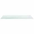 Dessus de table blanc 100x50 cm 6 mm verre trempé design marbre
