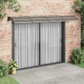 Auvent de porte Noir 350x100 cm Polycarbonate