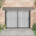 Auvent de porte Noir 350x100 cm Polycarbonate