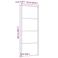 Porte coulissante Verre ESG dépoli et aluminium 76x205 cm Noir