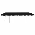 Auvent automatique capteur de vent/LED 6x3 m Anthracite