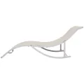 Chaises longues pliables lot de 2 Crème Textilène