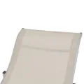 Chaises longues pliables lot de 2 Crème Textilène