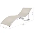 Chaises longues pliables lot de 2 Crème Textilène