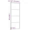 Porte coulissante Aluminium et verre ESG 76x205 cm Noir