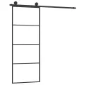 Porte coulissante avec kit de quincaillerie 76x205 cm Verre ESG