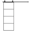 Porte coulissante avec kit de quincaillerie 76x205 cm Verre ESG