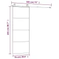 Porte coulissante avec kit de quincaillerie 76x205 cm Verre ESG