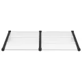 Auvent de porte Noir et transparent 152,5x90 cm Polycarbonate