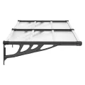 Auvent de porte Noir et transparent 152,5x90 cm Polycarbonate
