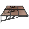 Auvent de porte Noir 199x90 cm Polycarbonate