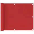 Écran de balcon Rouge 75x600 cm PEHD