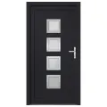 Porte d'entrée anthracite 98x208 cm PVC