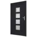Porte d'entrée anthracite 98x208 cm PVC