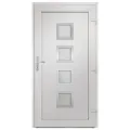 Porte d'entrée anthracite 98x208 cm PVC