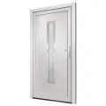 Porte d'entrée Blanc 88x200 cm PVC