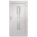 Porte d'entrée Blanc 88x200 cm PVC