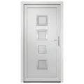 Porte d'entrée Blanc 108x200 cm PVC