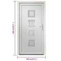 Porte d'entrée Blanc 108x200 cm PVC