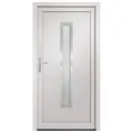 Porte d'entrée Blanc 88x200 cm PVC