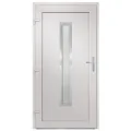 Porte d'entrée Blanc 88x200 cm PVC