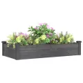 Lit surélevé de jardin doublure 120x60x25 cm bois massif sapin