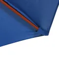 Parasol avec mât en bois 300x258 cm Bleu