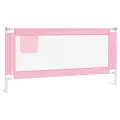 Barrière de sécurité de lit d'enfant Rose 180x25 cm Tissu
