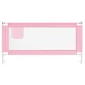 Barrière de sécurité de lit d'enfant Rose 180x25 cm Tissu