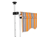 Auvent rétractable manuel 100 cm Rayures jaunes et bleues