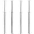 Pieds de table télescopiques 4 pcs Nickel brossé 710 mm-1100 mm