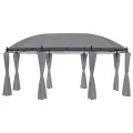 Tonnelle avec rideaux 520x349x255 cm Anthracite