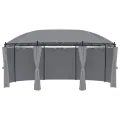 Tonnelle avec rideaux 520x349x255 cm Anthracite
