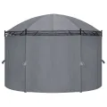 Tonnelle avec rideaux 520x349x255 cm Anthracite