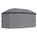 Tonnelle avec rideaux 520x349x255 cm Anthracite