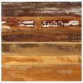 Dessus de table carré 70x70 cm 15-16 mm Bois de récupération