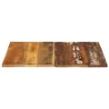Dessus de table carré 70x70 cm 15-16 mm Bois de récupération