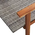 Chaise longue Résine tressée et bois d'acacia massif Gris