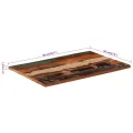 Dessus de table rectangulaire 60x90 cm 25-27 mm Bois récupéré