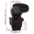 Accoudoir de voiture noir 16x32x(35-50,5) cm ABS