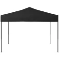 Tente de réception pliable Noir 3x3 m