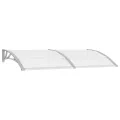 Auvent de porte Gris et transparent 200x75 cm PC