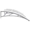 Auvent de porte Gris et transparent 200x75 cm PC