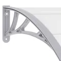 Auvent de porte Gris et transparent 200x75 cm PC