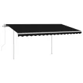 Auvent automatique capteur de vent et LED 4x3,5 m Anthracite