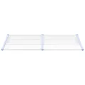 Auvent de porte Gris et transparent 199x90 cm Polycarbonate