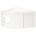 Tente de réception pliable avec parois Blanc 3x3 m