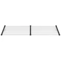 Auvent de porte Noir et transparent 239x90 cm Polycarbonate