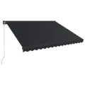 Auvent manuel rétractable avec LED 450x300 cm Anthracite